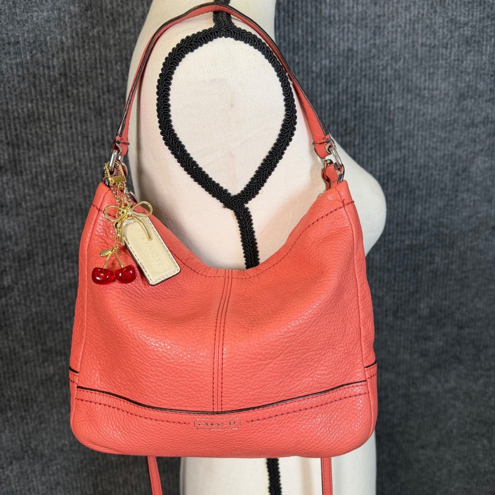 Coach Park Pink Leather Mini Duffle Crossbody Bag Shoulder Purse Coquette Preppy